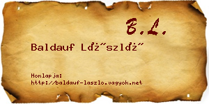 Baldauf László névjegykártya