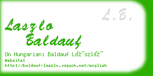 laszlo baldauf business card
